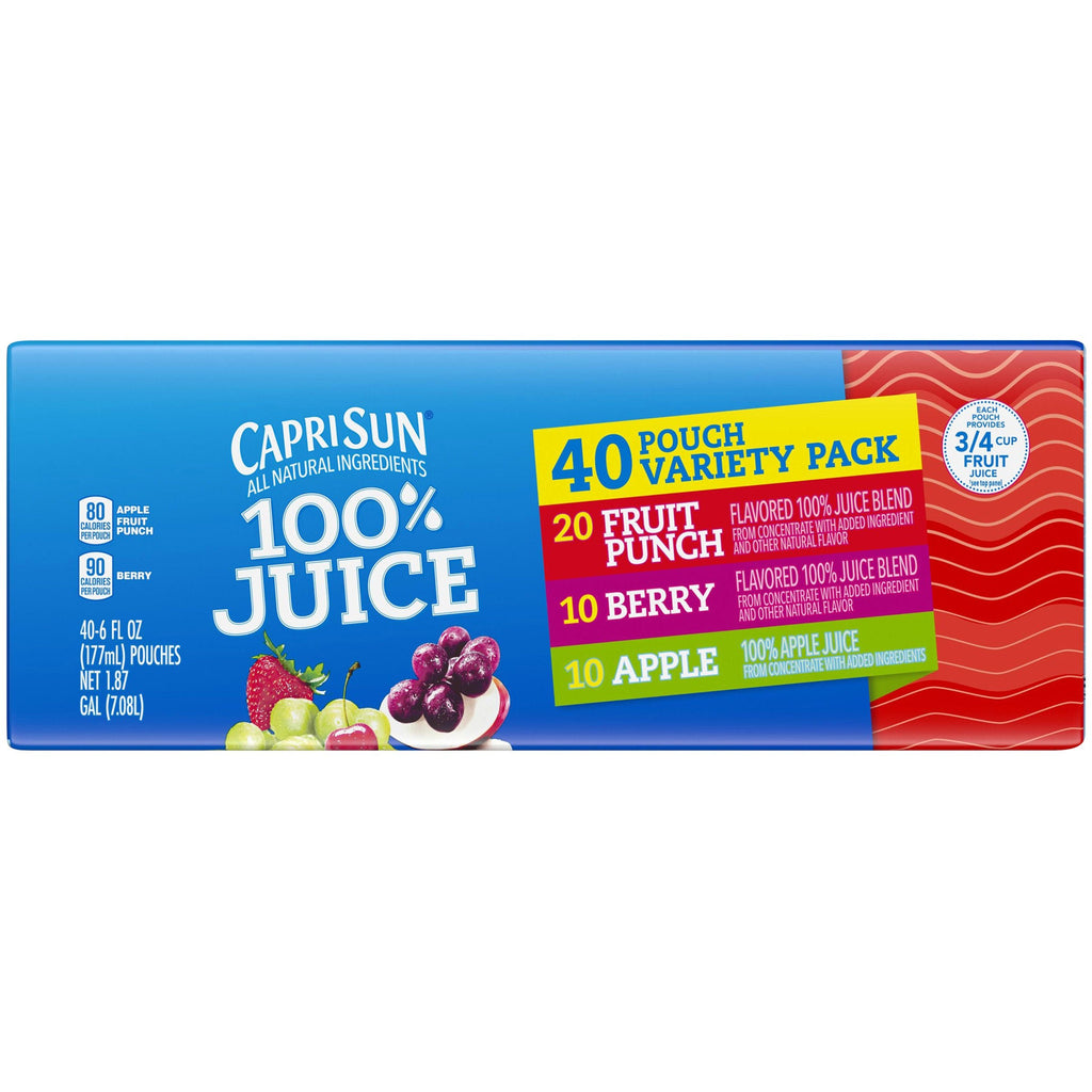 , 100% Juice, Variety Pack, 6 Fl Oz, 40 - Count - APEX