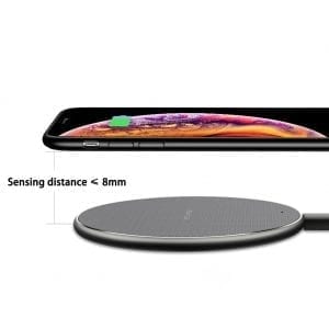 15W Fast Wireless Charger Pad by DC-THE CEO, featuring a sleek design and non-slip surface for secure charging.