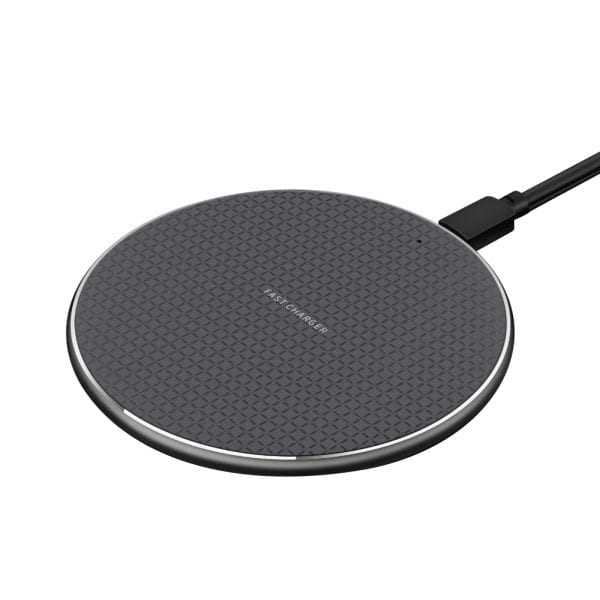 DC-THE CEO 15W fast wireless charger pad in sleek design, ideal for charging smartphones without cables.