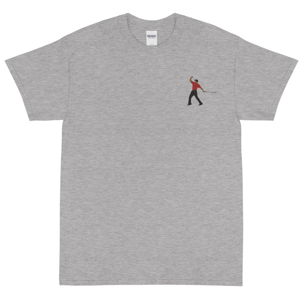 2005 Fist Embroidery T-Shirt by Golfer Paradise featuring a unique fist design on a casual tee.