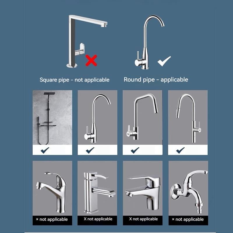 2Pcs Kitchen Sink Faucet Organizer, Adjustable Detachable Sponge Holder, Soap Kitchen Sink Drain Rack，Rustproof Stainless, Towel Hook Bathroom Universal - APEX