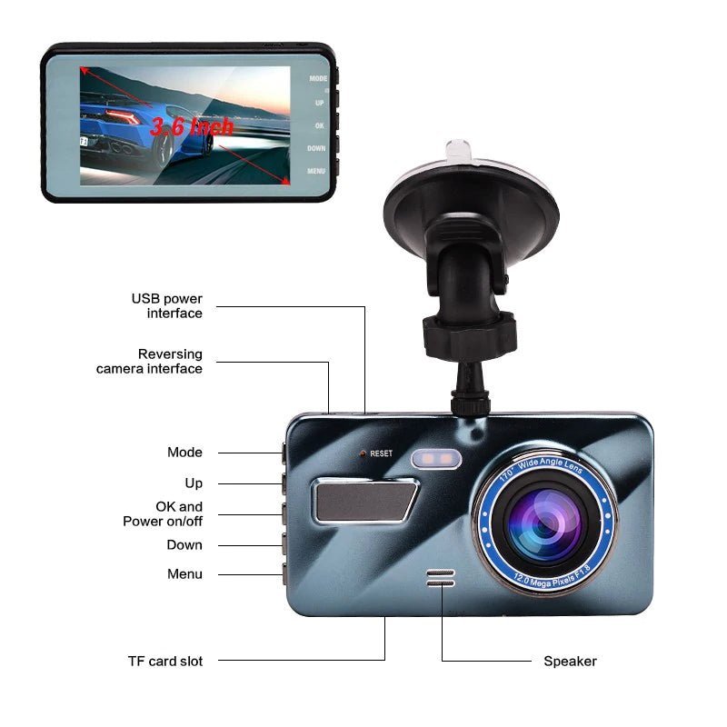 DC-THE CEO 3 in 1 rear view dual camera with Full HD night vision for enhanced driving safety and clarity.