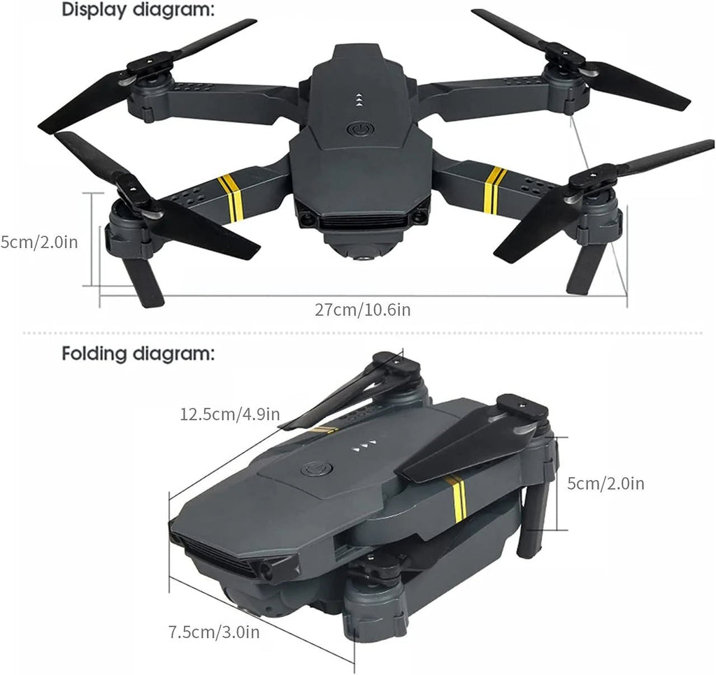 DC-THE CEO foldable quadcopter drone with 4K HD dual cameras and wide-angle lens for stunning aerial photography.