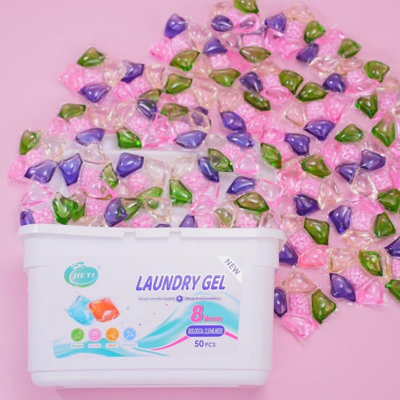 5 - In - 1 Laundry Pods Total 50 Count High Efficiency Hygienic Clean Heavy Duty Liquid Detergent Pacs Free Clear of Dyes Perfumes for Visible Invisible Dirt Dissolves in Water - APEX