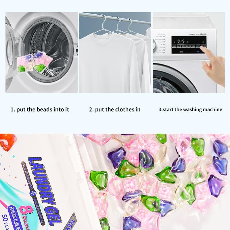 5 - In - 1 Laundry Pods Total 50 Count High Efficiency Hygienic Clean Heavy Duty Liquid Detergent Pacs Free Clear of Dyes Perfumes for Visible Invisible Dirt Dissolves in Water - APEX