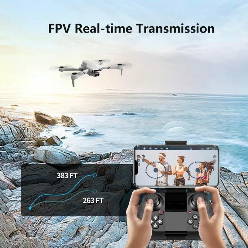 Aerial Drone 2025 F10 Pro with 4K UHD EIS Camera GPS 5G Wifi FPV Brushless Motors Optical Flow Smart Obstacle Avoidance Auto Return 360° Stunt Roll Dual Batteries - APEX