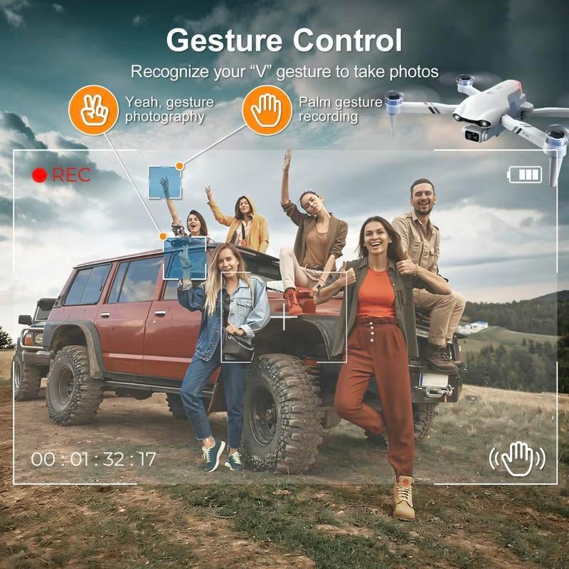 Aerial Drone 2025 F10 Pro with 4K UHD EIS Camera GPS 5G Wifi FPV Brushless Motors Optical Flow Smart Obstacle Avoidance Auto Return 360° Stunt Roll Dual Batteries - APEX
