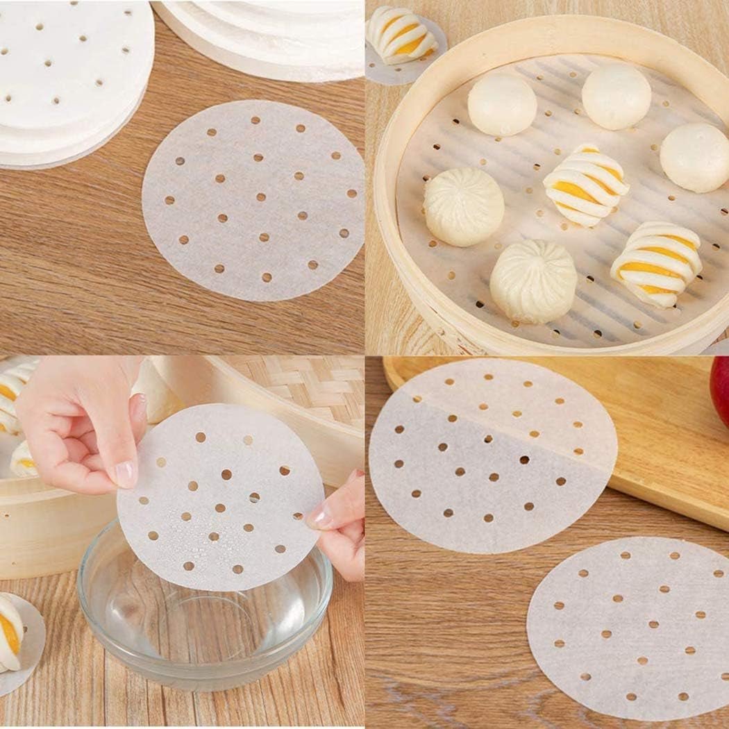 Air Fryer Parchment Paper, 200Pcs Inch Heavy Duty Air Fryer Parchment Paper Liners Uses for Baking Cookies, Cooking, Air Fryer, Grilling - APEX