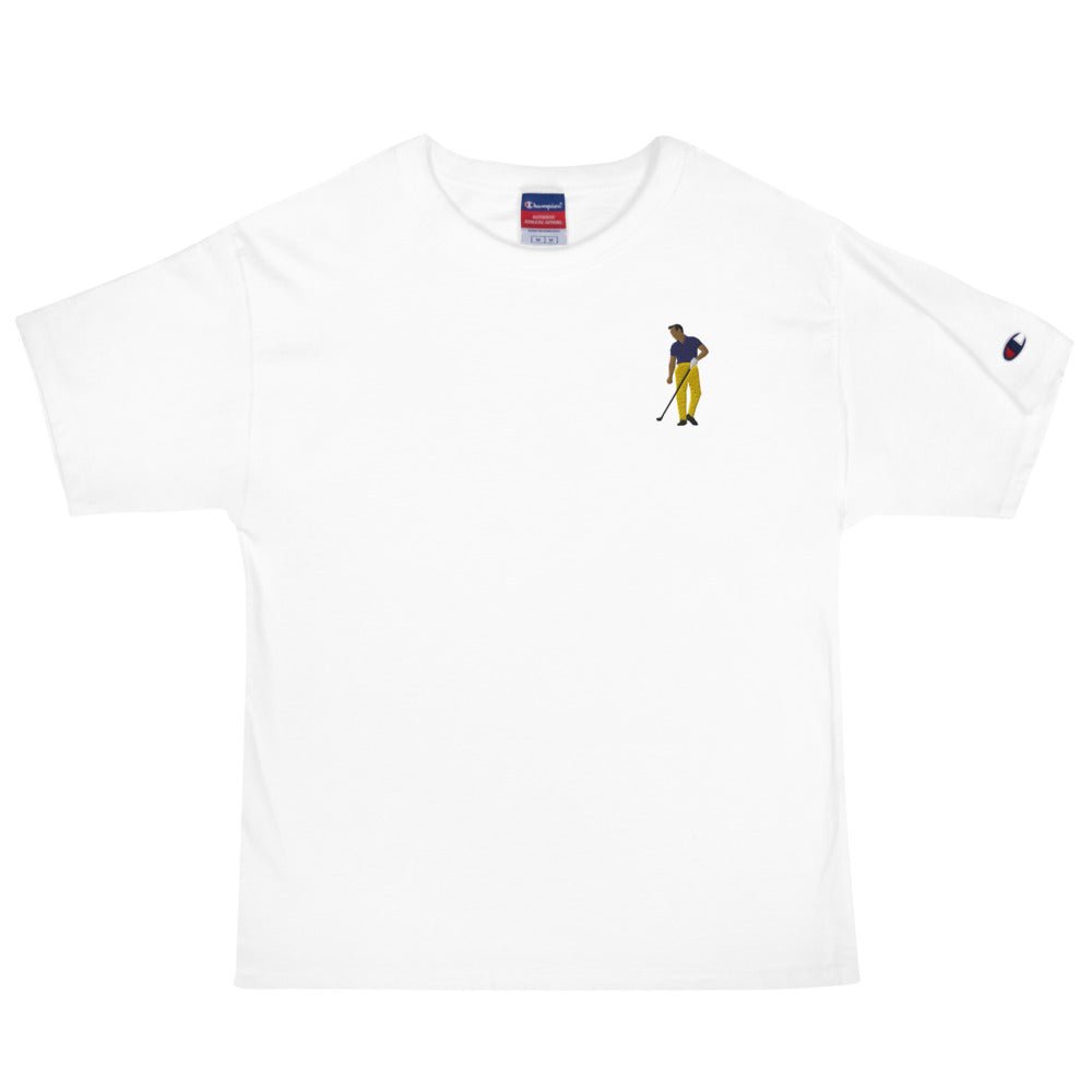 GolferParadise Arnie Embroidery T-Shirt featuring a classic fit and vibrant embroidery design on soft fabric.