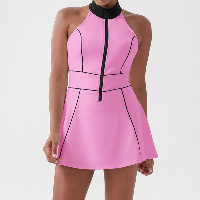 Backless Sleeveless Racerback Active Summer Dresses for Women 2025, Removable Pads Breathable Stretch Fabric Dresses for Tennis Athletic Golf Yoga Workout Running, Women'S Sports & Outdoor Clothing Tennis Skorts Butterfly Comfortable Fashionable Skirt - APEX