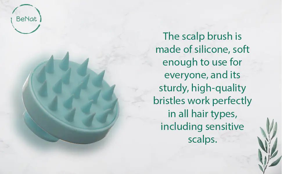 APEX hair scalp massager with soft silicone bristles for soothing scalp stimulation and relaxation.