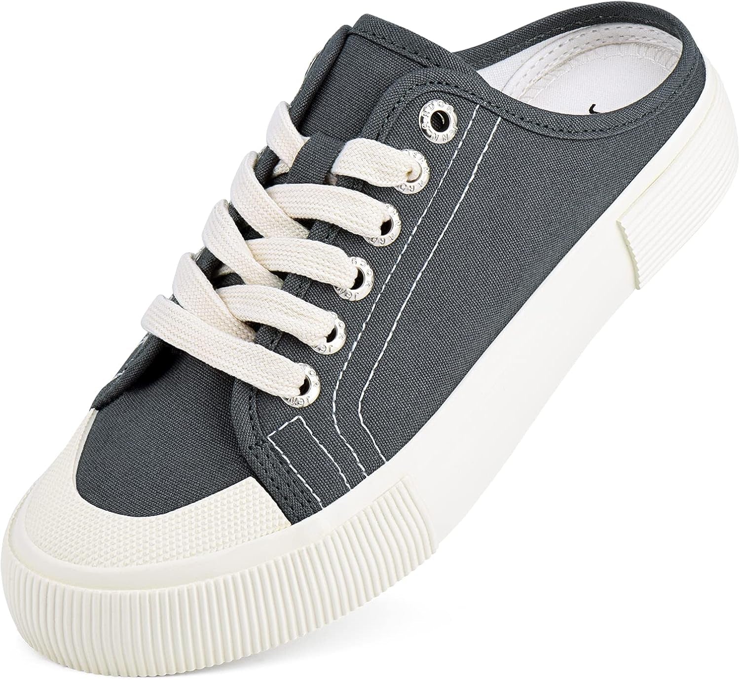 Women Slippers Shoes Slip on Mules Canvas Shoes Low Top Backless Walking Shoes - APEX